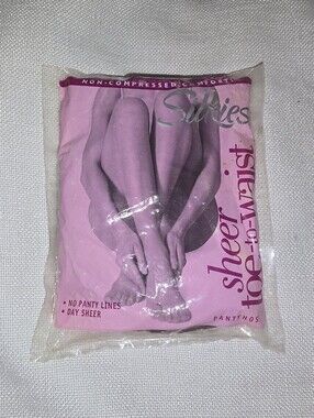 Silkies 080503 Day Sheer Toe to Waist Vintage 2003 XL Mocha Pantyhose NWT
